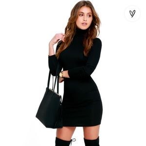 Lulus Nwot Sexy Ribbed Bodycon Turtleneck Dress M